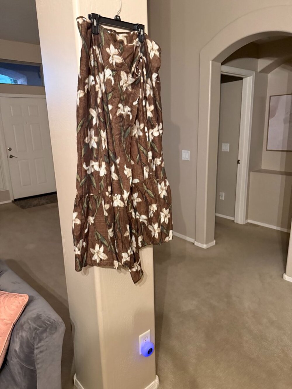 A New Day Brown Floral Maxi Dress Size S